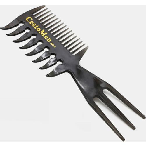 Barber Professional Men Comb Oil Hairdressing Wide Wave Teeth Styling Comb Afro Tail Pick Hair Texture Comb