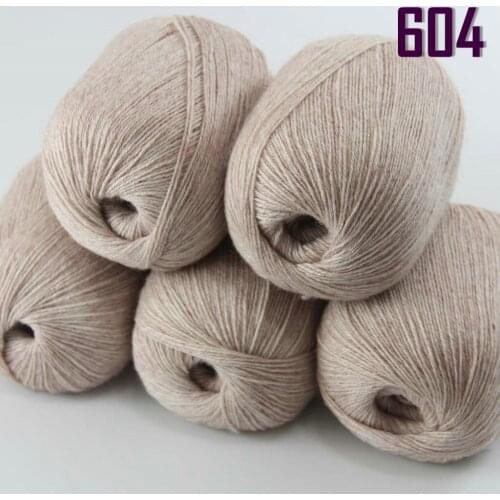 Sale New 5 X50g Balls High Quality 100% pure cashmere luxury warm soft hand knitting Yarn 233-604-5 Beige Pink