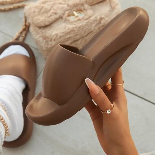 2020 Fashion Trend Slippers Women Indoor EVA Platform Wedges Heel Non Slip Bathroom Home Slides Punk Design Shoes Ladies Female