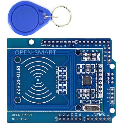 OPEN-SMART NFC Shield RFID RC522 Read And Write Module RF IC Card Sensor + S50 RFID Smart Card Compatible for Arduino