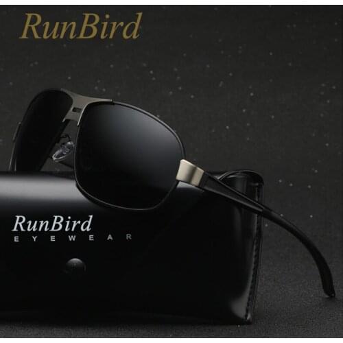 RunBird New Aluminum Magnesium Polarized Sunglasses Men Driver Mirror Sun glasses Male Fishing Female Eyewear For Men 1309R