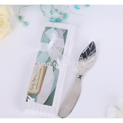 Wedding Favors Leaf Shape Butter Knife Wedding Engagement Favors Gifts Wedding Decoration Event Party Suppiles S201755