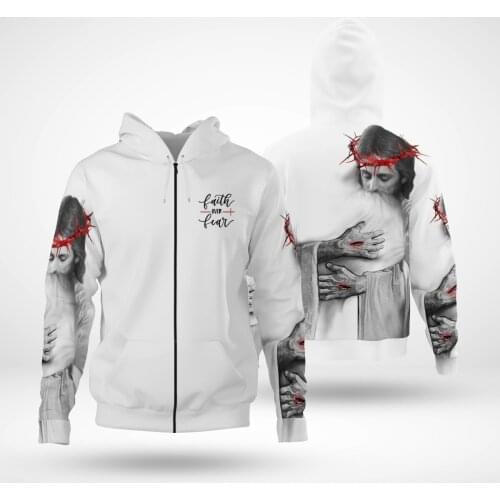 Jesus 3D Hoodies Printed Harajuku Coat Jacket Men For Women Fashion Zipper hoodies Drop Shipping 04