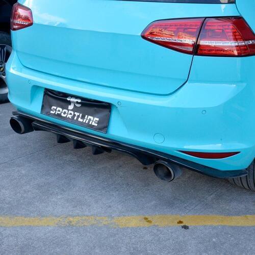 Universal Car Rear Bumper Lip Diffuser 3 5 Fin Auto Back Bumper Lip Splitter Car-Styling Carbon Look Black ABS