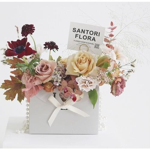 Pearl Chain Flower Wrapping Box Flower Packaging Florist Bouquet Floral Gift Wrapping Paper Gift Box