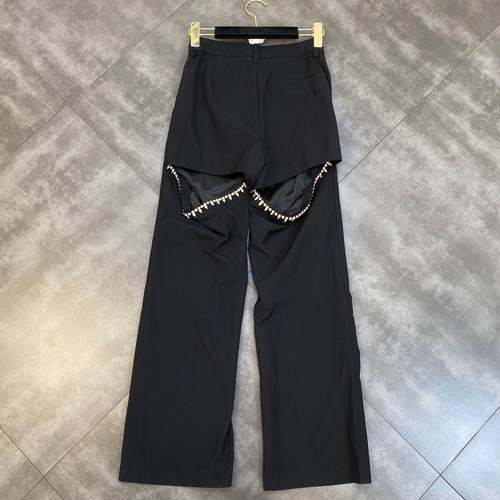 2021 Fall Lapels Long Sleeve Diamond Tassel Crop Top Suit Jacket with Split Ripped Straight Pants Lady Outfits Buy Separately