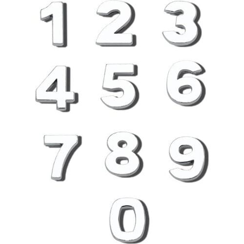 10 pieces Internal Dia 8mm slide Charm numbers DIY Accessories fit 8mm wide belt pet collar