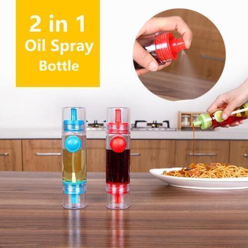 2 in 1 Oil Spray Bottle Cooking BBQ Sprayer Seasoning Bottle Oil Bottle Vinegar Spray Bottle Kitchen Cooking Baking Cake Tool