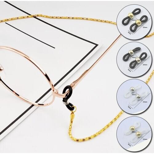 20Pcs Silicone Glasses Chain Buckle Non-slip Ring Durable Adjustable Fashion Eyewear Connector Eyeglasses Accessories