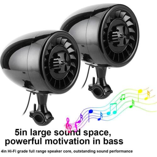 5in Bluetooth Speaker Waterproof Bass Audio System AUX MP3 for Motorcycle ATV UTV RZR speaker motorcycle motorcycle radio