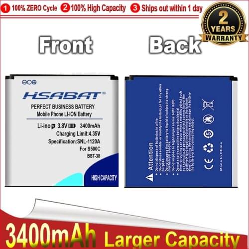 HSABAT 3300mAh BST-38 Battery for Sony Ericsson W760i R306 R306C R300 R300i T650 T650i W995 W995C Z770 Z770i C510