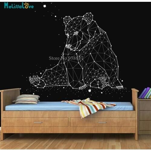 Large Size Costellation Bear Wall Sticker Geometric Design Office Bedroom Decor Living Room Nursery Vinyl Art Murals BD002