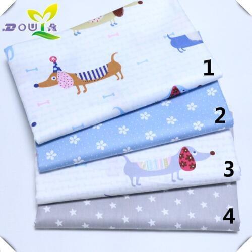 Pure cotton twill cotton cloth cloth gown cartoon baby puppy kindergarten children bedding fabrics