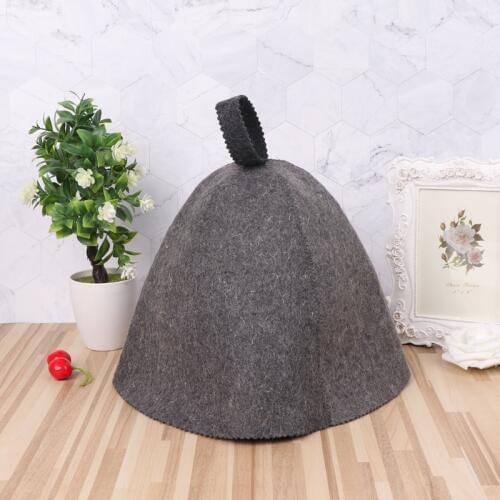 Wool Felt Sauna Hat Anti Heat Russian Banya Cap For Shower Bath House Head Protection