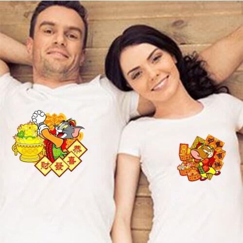 Harajuku Style Unisex Summer T-Shirt Cute Patterns Printed Short Sleeves Pulovers Pastoral Style Pretty Comfortable Streetwear