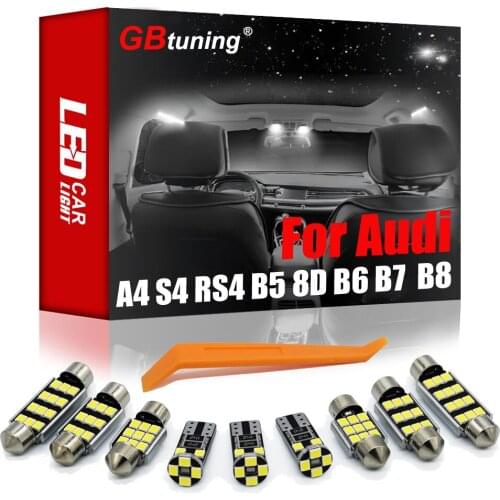 GBtuning Canbus LED Interior Light Kit For Audi A4 S4 RS4 B5 8D B6 B7 8E B8 8K Quattro Sedan Avant 1996-2018 Vehicle Indoor Lamp