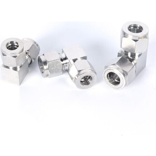 Customized 304 Stainless Steel Ferrule Elbow Middle Elbow Ferrule Joint 90 Degree Right Angle Middle Joint