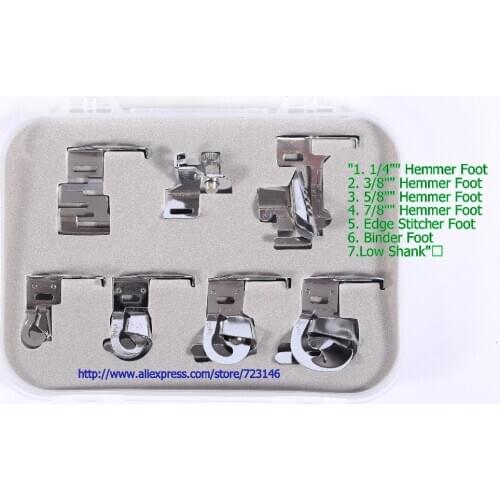 2017 new made in japan 1/4" Hemmer Foot, 3/8" Hemmer Foot Edge Stitcher Foot Binder Foot Low Shank for singer