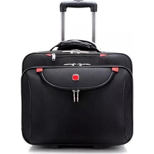 Fashion Multifunction Men Business Rolling Luggage 18 Inch Carry On Computer Trolley Travel Bag Women Suitcase Trunk