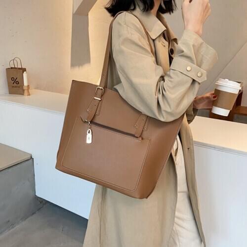 Fashion Simple PU Leather Shoulder Bags for Women 2020 Trend Hand Bag Womens Trending Totes Branded Travel Handbags and Purses