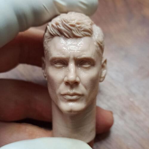 In Stock 1/6th Male Men Dean Winchester Supernatural Head Sculpture White Unpainted For 12inch Doll Action DIY Accessories