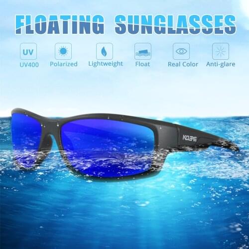 Blue mirrored lens KDEAM LUXURY Floating Sunglasses Polarized men Eyewear wrap-style shades Women UV400 protection KD7078