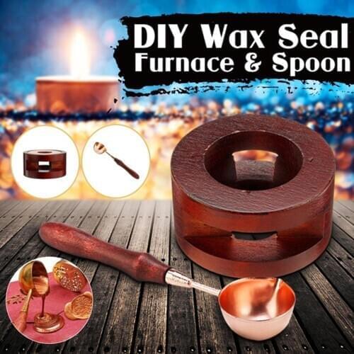 Wax Seal Kit Wax Candle Melting Furnace Melting Spoon for Wax Sealing Stamp