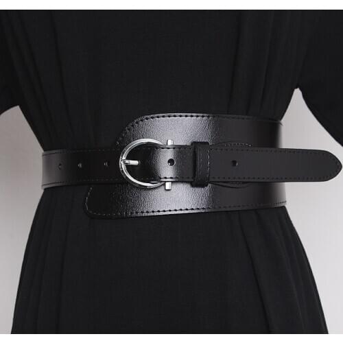 Genuine leather Irregualr Women Belt Waistband Black Coffee Cowhide Adjustable Waist Belt Winter Coat Dress Female Belt Strap