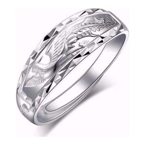 Original Designer Craft Japanese And Korean Expression Devil Opening Ring Unique Lightning Silver Charm Brand Jewelry