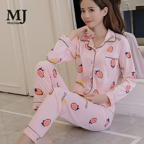 MaiJee Pijama Set Pyjamas Women Pijamas Mujer Pajamas Night Suit Pajama Pijama Feminino Pyjama Femme Pink Pigiama Donna lenceria