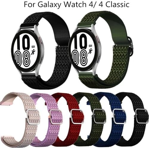 20mm 22mm Nylon Bracelet for Samsung Galaxy Watch 4/ Watch4 Classic 40 42mm 44 46mm Watchband Sport Loop Strap for Galaxy Watch