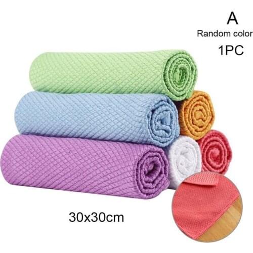 3pcs Home Cleaning Fish Scale Cleaning Cloth Household Wiping Cups Kitchen Dish Cloths Cleaning Rags For Cleaning Dishes Tool