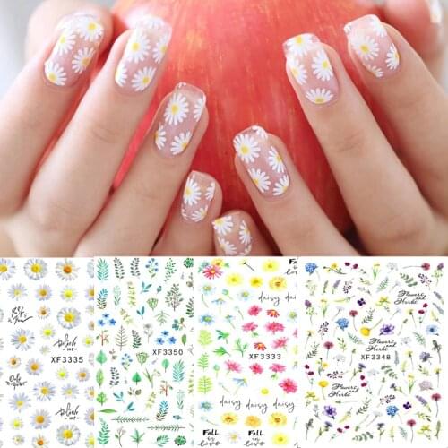 Self-Adhesive Nail Beauty DIY Decal Nail Slider Gold Silver Nail Decoration Daisy Nail Sticker Self-Adhesive New Nail Sticker