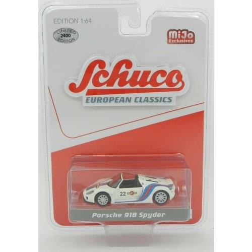 Schuco 1:64 Porsche 918 spyder roadster martini #22 LIMITED rubber tire Die-casting metal car model MiJo 2019 K1138