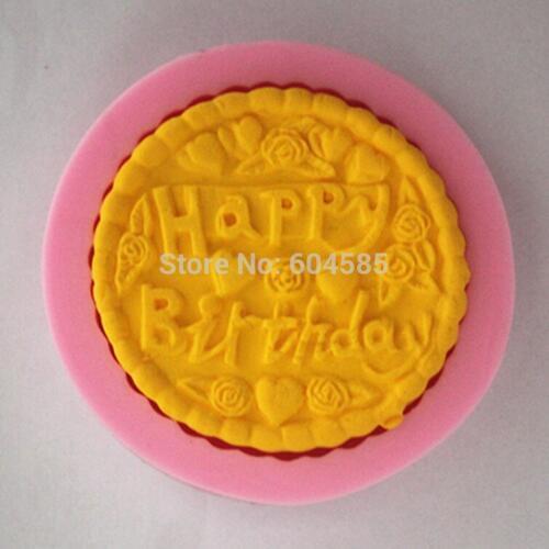 Happy Birthday Silicone Fondant Mold Sugar Mini Craft Molds DIY Cake Decorating