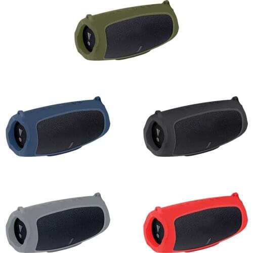 Outdoor Travel Silicone Case Skin Travel Protective Shoulder Speaker Case Cover with Strap for JBL Charge 5 Bluetooth Speaker
