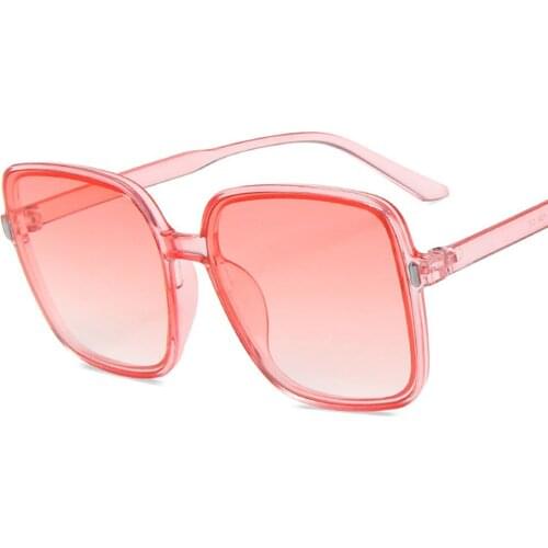 Pink White Oversized Sunglasses Women Luxury Designer Vintage Square Sun Glasses Classic Eyewear for Lady UV400 Big Frame Gafas