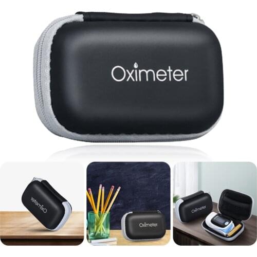 Digital Finger Pulse Oximeter Storage Bag Box Travel Sport Blood Oxygen Oximeter Protective Case Zipper Bag Storage Organizers