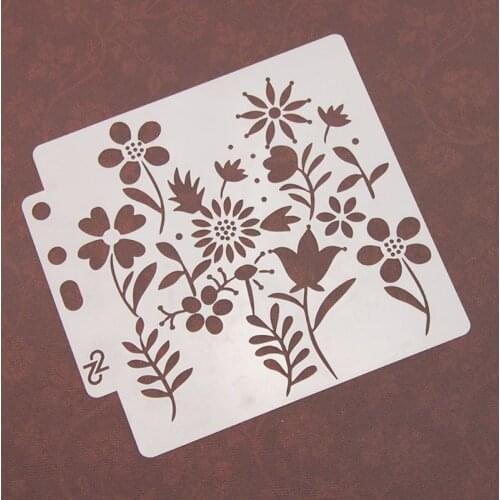 Stencils Template Painting Scrapbooking Embossing Stamping Album Craft Flower E56C