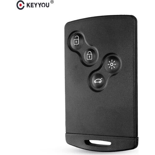 KEYYOU Smart Remote Key Blank With Key With Blade FOB Key Case For Renault Koleos Clio Keys shell