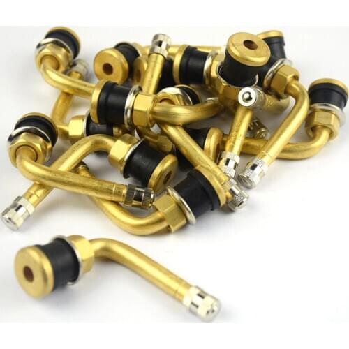 Universal TR570C Brass Truck Tubeless Tire Elbow Rod Valve Stem Bus 90 Degree Bend Tyre Valve Stem