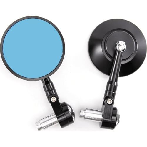 Motorcycle Rear View Mirror Black 7/8" 22mm Round CNC cafe racer parts Motorcycle Side Mirror Bar End Motorbike espejos Moto