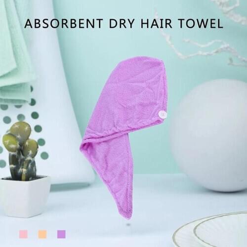 Womens Girls Ladys Magic Quick Dry Bath Hair Drying Towel Head Wrap Hat Makeup cosmetics Cap Bathing Tool