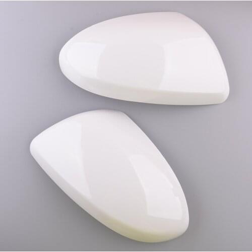 1 Pair Exterior Front Left Right Side Wing Rear View Mirror Covers Caps Car ABS White Fit for Mazda 3 2010 2011 2012 2013