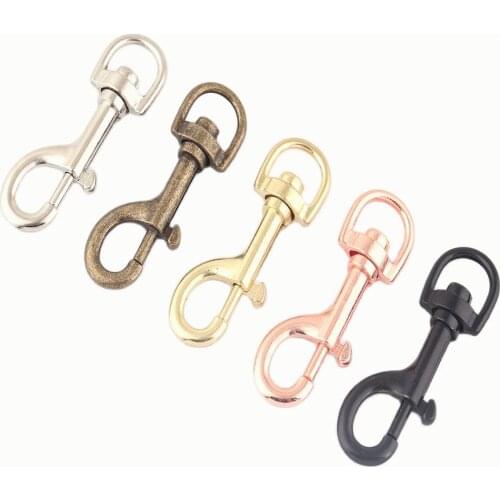15mm Rose Gold Swivel Clasps Claw,Dog Collar Trigger Lobster Clasp Purse for Bag Handbag Webbing Hardware Key Ring Leather Craft