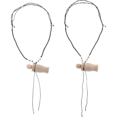 2 Pcs Wood Locket Essential Oil Diffuser Aromatherapy Necklace Pendant