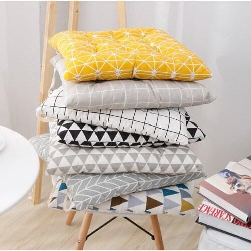 40X40Cm Home Decoration Car Soft Sofa Cushion Square Shape Seat Cushion Silk Cotton Core Cotton Polyester Tatami Cushion Pillow