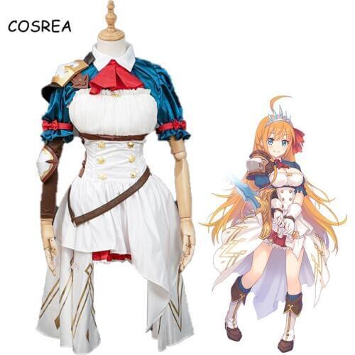 Anime Princess Connect Re:Dive Eustiana Von Astraea Cosplay Costume Women Girls Clothes Full Set Wig Halloween Carnival Party