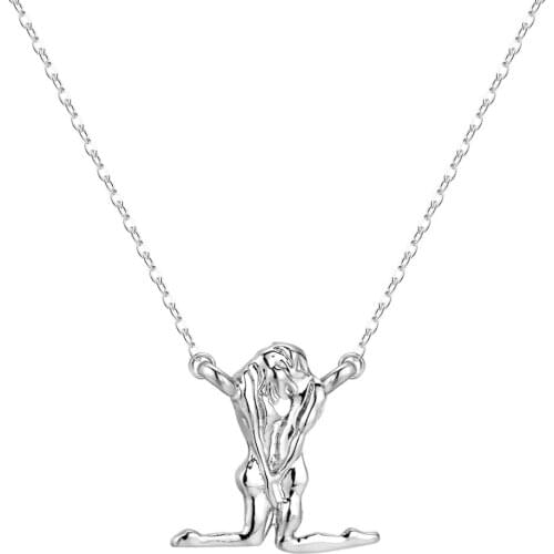 CHENGXUN 2020 Trend Hopeless Love Necklace for Women Sad Romantic Couple Sweethearts Lover Trage Pendant Necklace Desperate Love