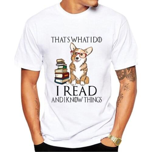 Corgi for book lovers, book nerds, readers, or english teachers Letter Print T-Shirt Whats Up Corgi Butt Funny Tees Cool Tops